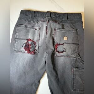 Coleman Men's Cargo Pants in Gray and Red